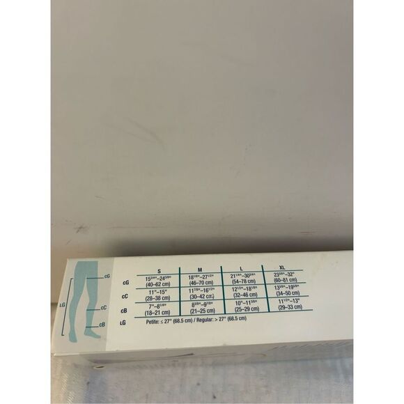 Jobst opaque honey thigh stockings large new BNR 20-30mnhg closed toe #7748319 - Picture 6 of 7